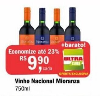 Ultrabox Vinho Nacional Mioranza 750ml oferta
