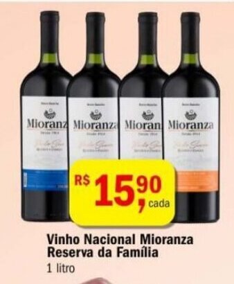 Ultrabox Vinho Nacional Mioranza Reserva da Familia 1L oferta