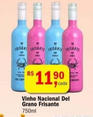 Ultrabox Vinho Nacional Del Grano Frisante 750ml oferta