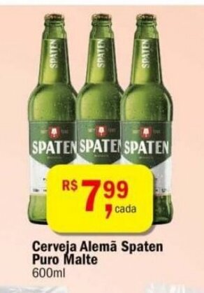 Ultrabox Cerveja Alema Spaten Puro Malte 600ml oferta