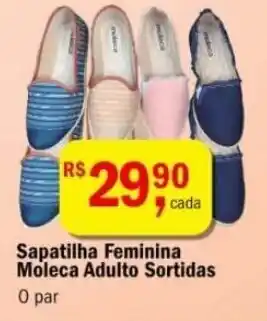 Sapatilha Feminina Moleca Adulto Sortidas