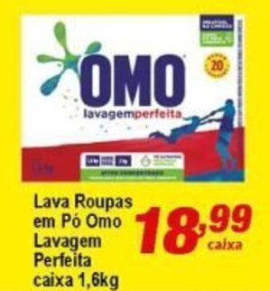 Lava roupas em po Omo Lavagem Perfeita caixa 1.6kg