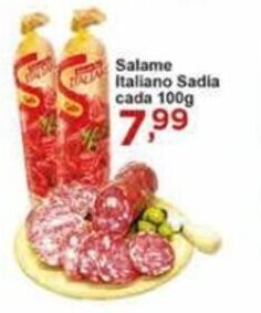 Rossi Supermercado Salame Italiano Sadia cada 100g oferta