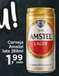 Rossi Supermercado Cerveja Amstel lata 269ml oferta