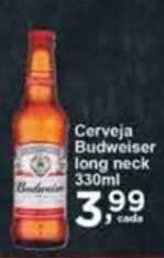 Rossi Supermercado Cerveja Budweiser Long Neck 330ml oferta