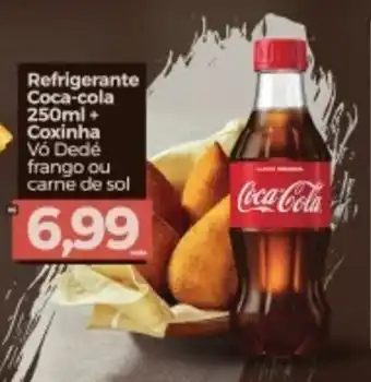Frangolândia Refrigerante Coca Cola 350ml coxinha oferta