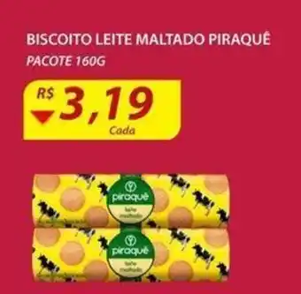 Assaí Atacadista Biscoito Leite Maltado Piraque 160g oferta