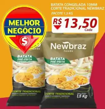 Assaí Atacadista Batata Congelada 10mm Corte Tradicional Newbraz pacote 1.5kg oferta