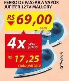 Assaí Atacadista Ferro de Passar a Vapor Jupiter 127V mallory oferta