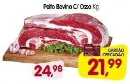 Cercadão Peito Bovino c/ Osso 1kg oferta
