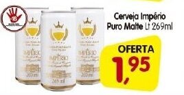 Cercadão Cerveja Imperio Puro Malte lata 269ml oferta