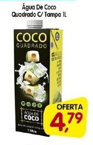 Cercadão Agua de Coco Quadrado c/ Tampa 1L oferta