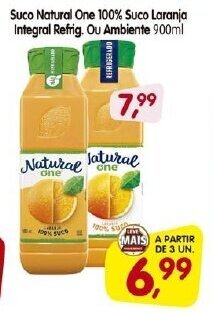 Cercadão Suco Natural One 100% Suco Laranja Integral 900ml oferta