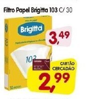 Cercadão Filtro Papel Brigitta 103 c/30 oferta