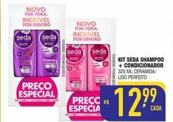 Mercantil Rodrigues Kit shampoo + condicionador seda 325ml oferta