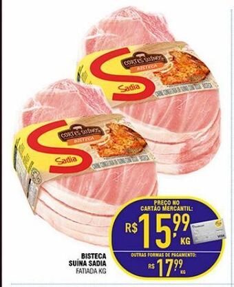 Mercantil Rodrigues Bisteca suina sadia kg oferta
