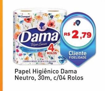 Tonin Superatacado Papel higiênico dama neutro, 30m, c/04 rolos oferta