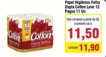Spani Atacadista Papel Higiénico Folha Dupla Cotton Leve 12 pague 11 un oferta