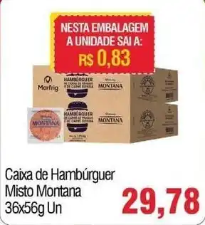 Spani Atacadista Caixa de Hamburguer Misto Montana 36x56g un oferta