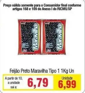 Spani Atacadista Feijao Preto Maravilla Top 1 1kg un oferta