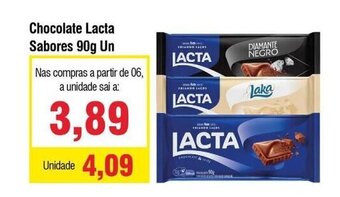 Spani Atacadista Chocolate Lacta Sabores 90g un oferta