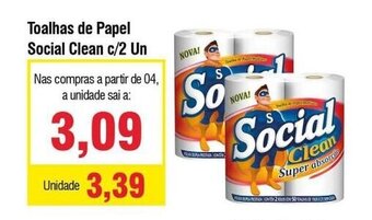 Spani Atacadista Toalhas de papel Social Clean c/2 un oferta