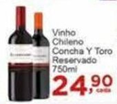 Rossi Supermercado Vinho Chileno Concha Y Toro Reservado 750ml oferta