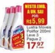 Lustra Moveis Poliflor 200ml Leve 3 Pague 2