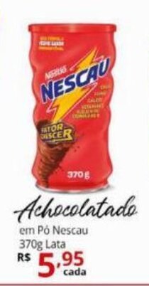 Ricoy Supermercados Achocolatado em po Nescau 370g lata oferta
