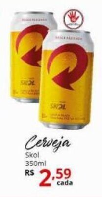 Ricoy Supermercados Cerveja Skol 350ml oferta