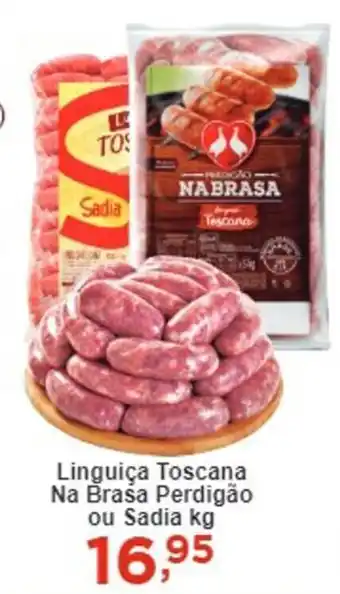 Linguica Toscana Na Brasa Perdigao ou Sadia 1kg