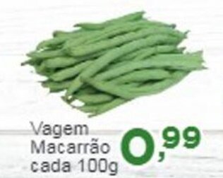 Rossi Supermercado Vagem Macarrao cada 100g oferta