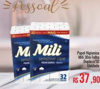 Mart Minas Papel higiênico mili 30m folha dupla oferta