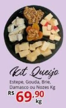 Ricoy Supermercados Kit Queijo Estepe, Gouda, Brie, Damasco ou Nozes 1kg oferta