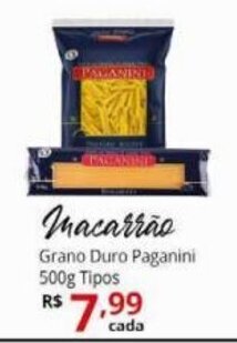 Ricoy Supermercados Macarrao Grano Duro Paganini 500g tipos oferta