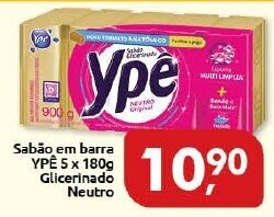 Sabao em Barra Ype 5x180g Glicerinado Neutro