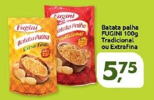 Supermercados Nori Batata palha Fugini 100g tradicional ou Extrafina oferta