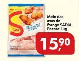 Supermercados Nori Meio das asas de frango Sadia Pacote 1kg oferta