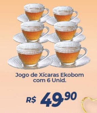 Atakarejo Jogo de Xicara Ekobom com 6 unid. oferta