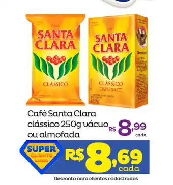 Cafe Santa Clara Classico 250g vacuo ou almofada
