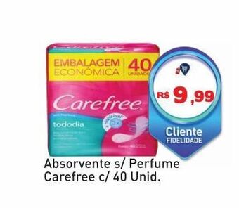Tonin Superatacado Absorvente s/ perfume carefree c/40 unid oferta