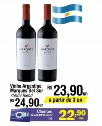 Vinho Argentino Marques del Sur 750ml