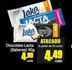 Barbosa Supermercados Chocolate Lacta Sabores 90g oferta