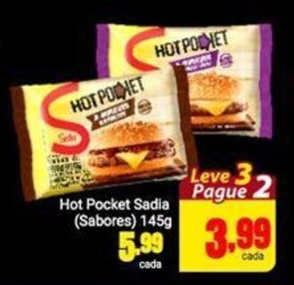 Barbosa Supermercados Hot Pocket Sadia sabores 145g oferta