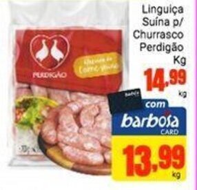 Barbosa Supermercados Linguica Suina P/ Churrasco Perdigao 1kg oferta