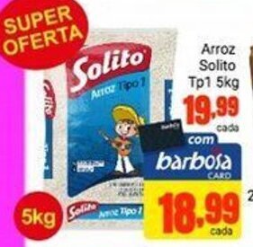 Barbosa Supermercados Arroz Solito Tp1 5kg oferta