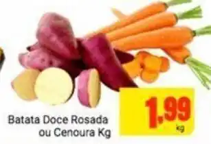 Barbosa Supermercados Batata Doce Rosada ou Cenoura 1kg oferta