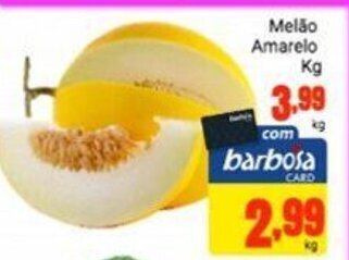 Barbosa Supermercados Melao Amarelo 1kg oferta