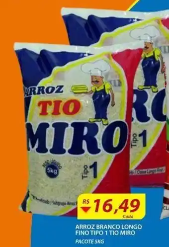 Assaí Atacadista Arroz Branco Longo Fino Tipo 1 Tio Miro 5kg oferta