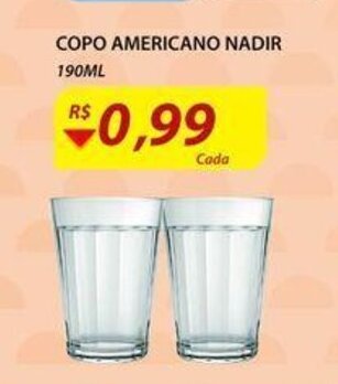 Assaí Atacadista Copo Americano Nadir 190ml oferta